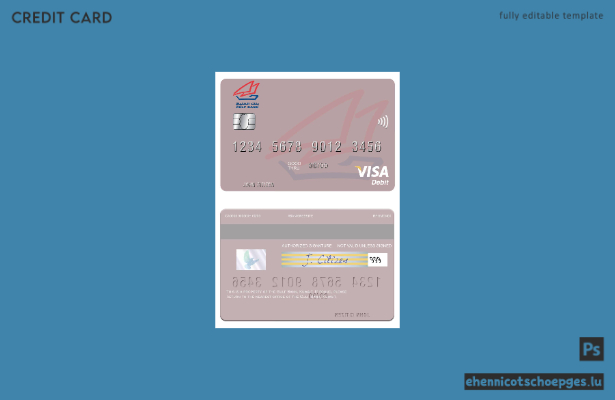 Beispielvorschau der Visa-Debitkarte der Kuwait Gulf Bank